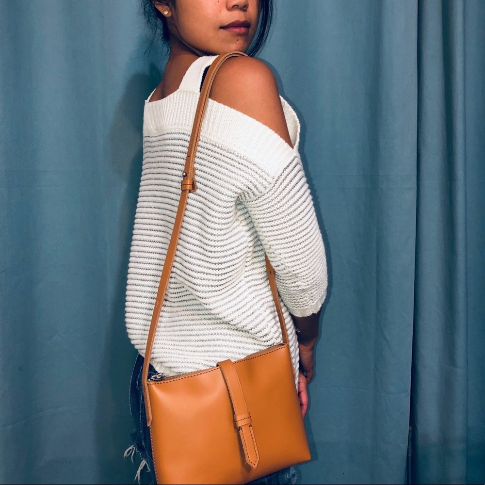 J. Crew Leather Crossbody Bag Adjustable Strap